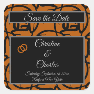 Hochzeitslabel Quadratischer Aufkleber