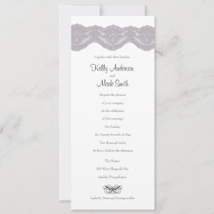 Hochzeitslace, grau und schwarz laden einladung