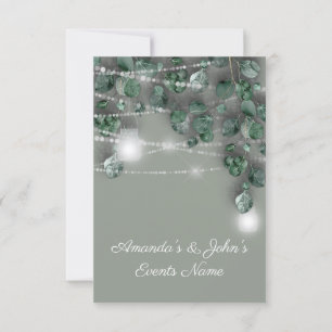 Hochzeitslampen Jars Rustikales Grünes, rauchiges  Einladung