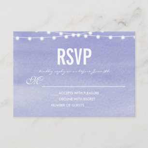 Hochzeitslampen mit Wasserfarbe RSVP Karte