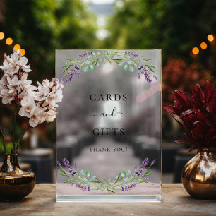 Hochzeitslavender eucalyptus green cards geschenke acrylschild