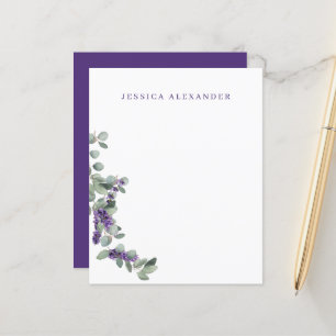 Hochzeitslavender Foliage Personalisiert Stationer