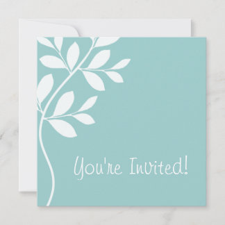 Hochzeitsleaf Branch Baby Blue Einladung