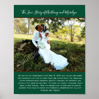 Hochzeitslehre Foto Liebe Story Poster Keepake