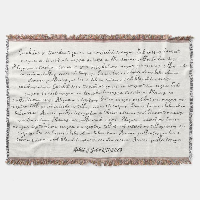 Hochzeitslied Decke (Vorderseite)