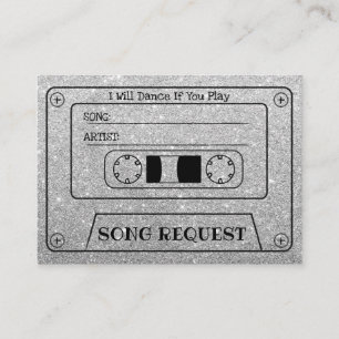 Hochzeitslied-Wunsch Moderne Silber-Cassette Inser Begleitkarte