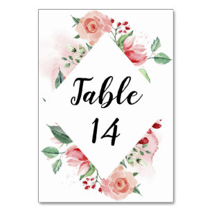 Hochzeitsliste für Blumenwasser Tischnummer