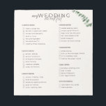Hochzeitsliste Notizblock<br><div class="desc">Der perfekte Planer mit einer Ehering Checkliste,  sodass die bald zu Braut auf der Spitze sein kann und das Bridezilla Syndrom zu vermeiden! Sie können jeden Stapel der Checkliste personalisieren oder so verlassen,  wie er ist,  aber vergessen Sie nicht,  mit Ihren Namen und Ihrem Hochzeitsdatum zu personalisieren.</div>