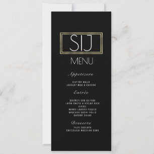 Hochzeitslogo Minimalistische Faux-Goldrand-Dinner Feiertagskarte