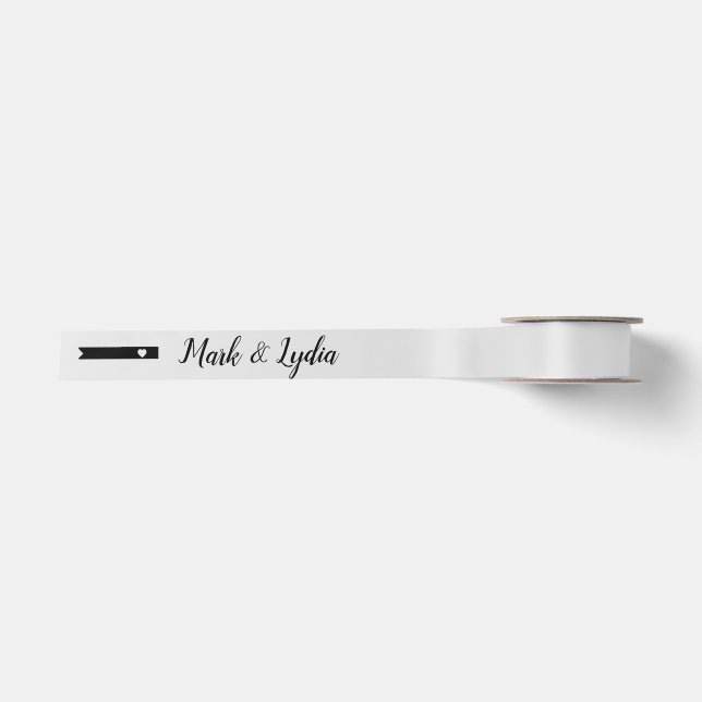 Hochzeitslogos für Herzblut-Bar Satinband (Vorderseite)