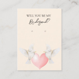 Hochzeitslove Bird Bridesmaid Earring Display Card Visitenkarte