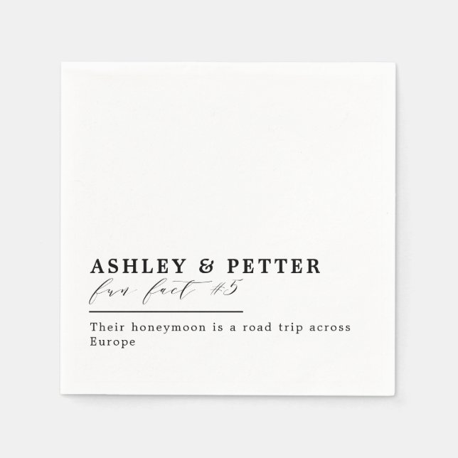 Hochzeitslustige Fakten über das klassische Coupé- Serviette (Vorderseite)