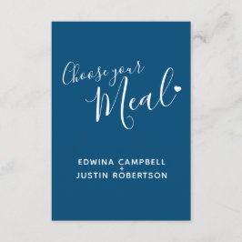 Hochzeitsmahlensortiment mit Skript für blaues Geh Begleitkarte
