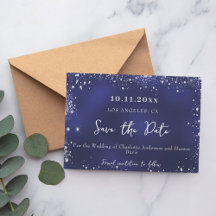 Hochzeitsmarineblau - Silberblauer Glitzer