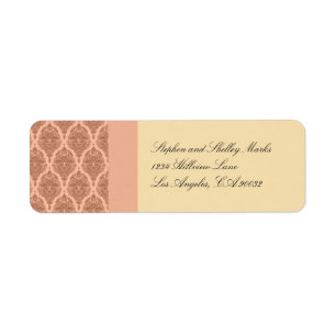 Hochzeitsmarke Peach and Orange Damask