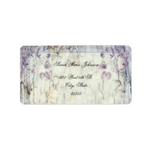 Hochzeitsmarken für Holzfloralhöhen Adressaufkleber