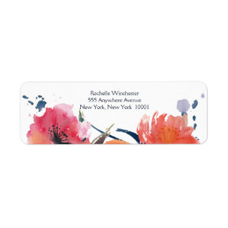 Hochzeitsmarken für Navy-Wasserfarben-Flora