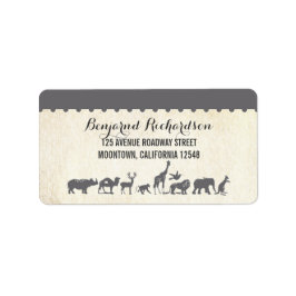 Hochzeitsmarken für rustikale Tierzoos Adressaufkleber