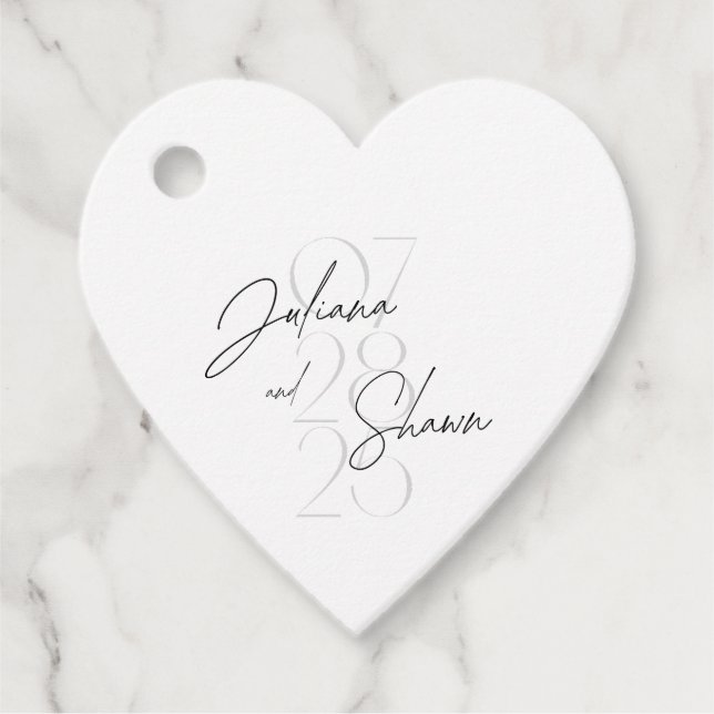 Hochzeitsmarken Geschenkanhänger (Vorderseite)