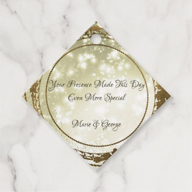 Hochzeitsmarken Geschenkanhänger (Vorderseite)