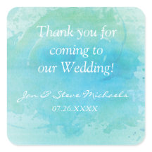 Hochzeitsmarkierungen für Wasserfarben am Strand