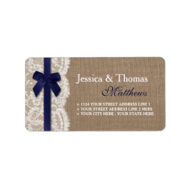 Hochzeitsmarsch auf Burlap & Lace Adressaufkleber