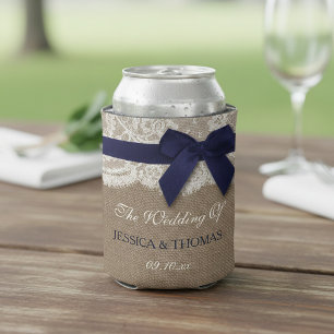 Hochzeitsmarsch auf Burlap & Lace Dosenkühler