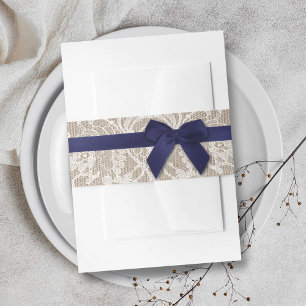 Hochzeitsmarsch auf Burlap & Lace Einladungsbanderole