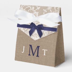 Hochzeitsmarsch auf Burlap & Lace Geschenkschachtel