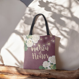 Hochzeitsmatron der Ehrenfeuer Hydrangeas & String