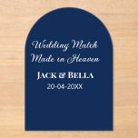 Hochzeitsmatte aus Himmelsblau in den Gastgeschenk Acryleinladungen<br><div class="desc">Gestaltung</div>