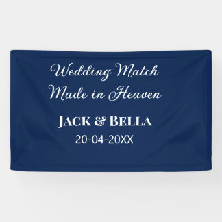 Hochzeitsmatte aus Himmelsblau in den Gastgeschenk Banner