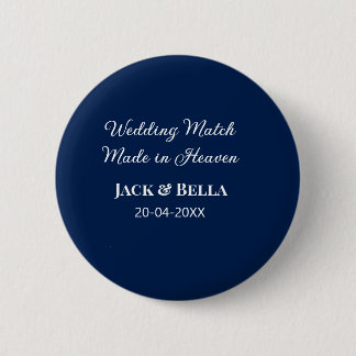 Hochzeitsmatte aus Himmelsblau in den Gastgeschenk Button