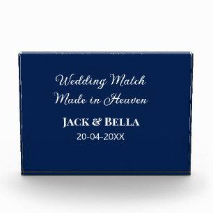 Hochzeitsmatte aus Himmelsblau in den Gastgeschenk Fotoblock
