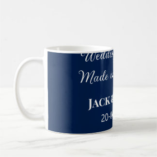 Hochzeitsmatte aus Himmelsblau in den Gastgeschenk Kaffeetasse
