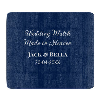 Hochzeitsmatte aus Himmelsblau in den Gastgeschenk Schneidebrett