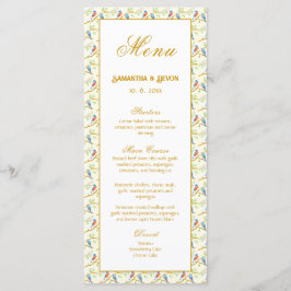 Hochzeitsmenü Bluebirds Menükarte