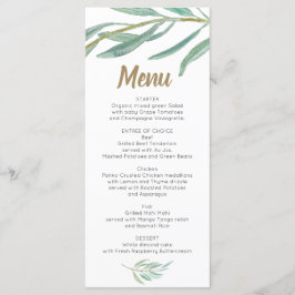 Hochzeitsmenü - Brautparty Menü Rustikale Vegetati Menükarte