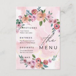 Hochzeitsmenü: Das Set Begleitkarte