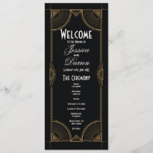 Hochzeitsmenü der 1920er Jahre Zeremonie Art Deco