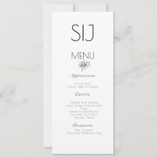 Hochzeitsmenü für Minimalistische Löwenzahn Feiertagskarte