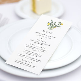 Hochzeitsmenü für Sommerlemonen