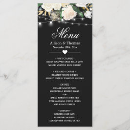 Hochzeitsmenü für Wasserfarben - Elfenbeinbläschen Menükarte