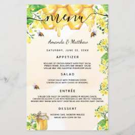 Hochzeitsmenü Hummeln-Wabenflorale