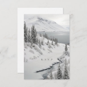 Hochzeitsmenü im Winter im Eisland UAWG RSVP Karte