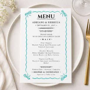 Hochzeitsmenü Menükarte