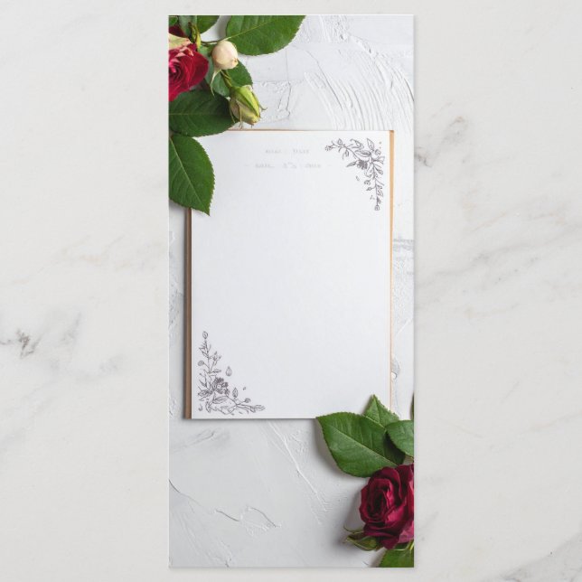 Hochzeitsmenü Menükarte (Vorderseite)