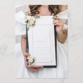Hochzeitsmenü Menükarte