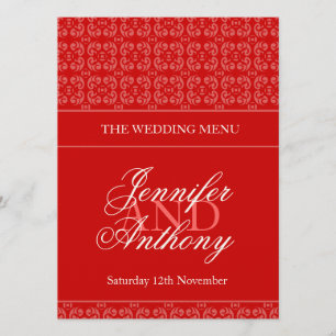 Hochzeitsmenü Menükarte