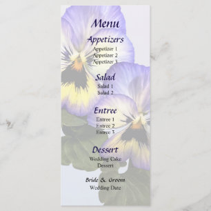 Hochzeitsmenü Pansy Duo Menükarte